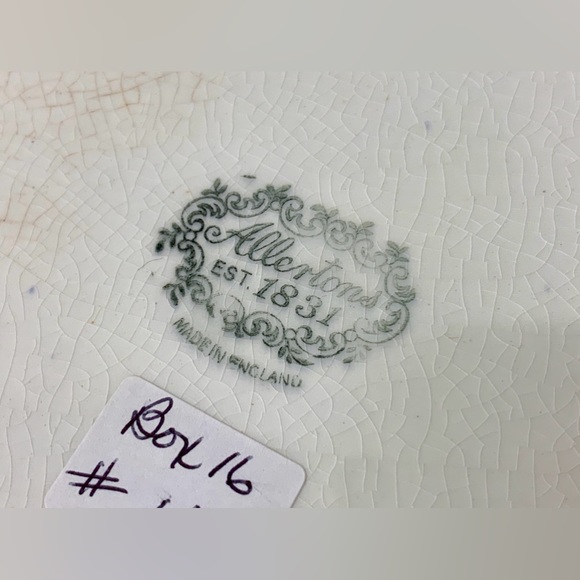 19th Century Antique Gaudy Welsh Oyster Pattern Allertons Marked Serving Platter - Picture 10 of 16